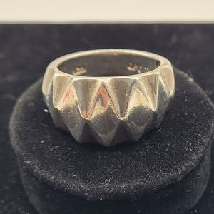 Sterling Silver Edged Pattern Cigar Band Ring Size 7 and 9 (Sold Separately)​​​